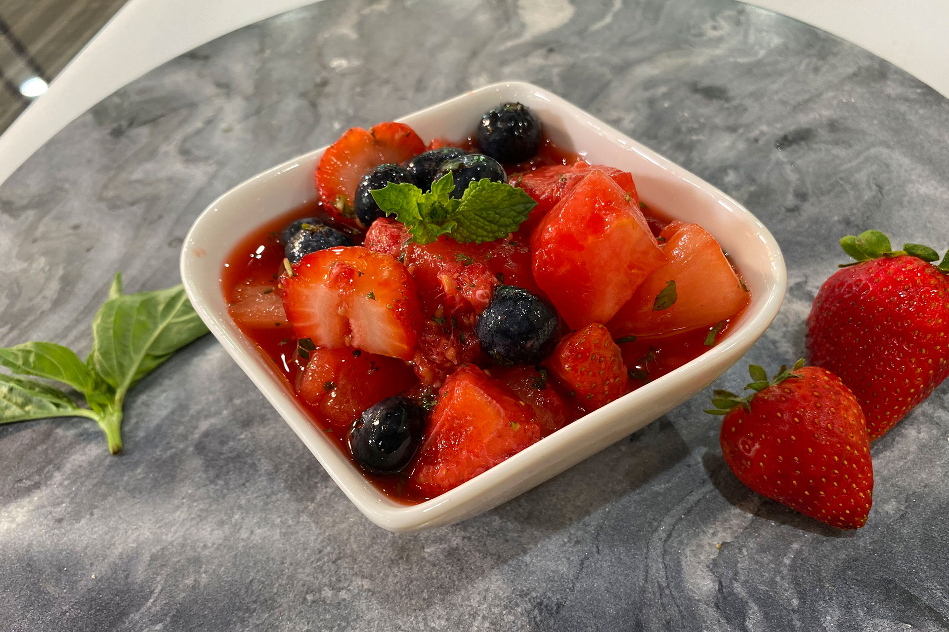 Mojito Fruit Salad - a perfect breakfast or dessert! - Meal Plan Addict